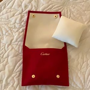 Cartier Leather Traveling Jewelry Pouch